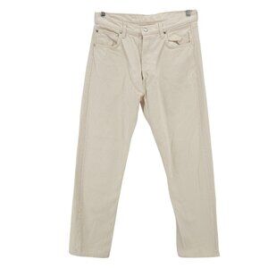 DJERF AVENUE Cream Relaxed Jeans Button Fly Organic Cotton Size 28